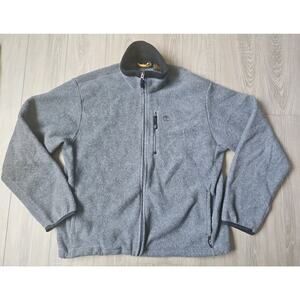 TIMBERLAND Vintage Y2K Mens Gray Fleece Full Zip Size XL Mock Neck Polartec